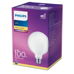 Philips LED Lampe ersetzt 100W, E27 Globe G120, matt,...