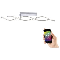 Q-Smart led ceiling light Q-Malina in silver tunable...