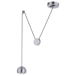 Q-Smart LED Pendelleuchte Q-Adam aus Stahl in Silber mit...