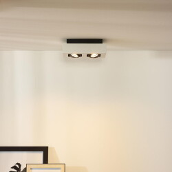 LED Deckenleuchte Xirax GU10 2x5W  in Weiß 2-flammig