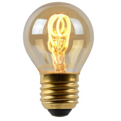led bulb e27 drop - p45 in amber 3w 165lm