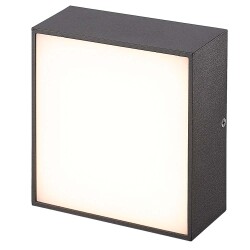 led wall and ceiling lamp in anthracite ip65 square