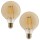 SHYNE | Smartes ZigBee LED Leuchtmittel E27, amber, tunable white, Globe - G80, 7W, 650 Lumen, 2er-Pack