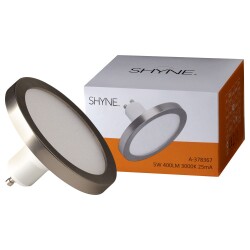 SHYNE LED GU10 Panelleuchtmittel, 90mm, dimmbar in Nickel