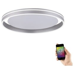 Q-Smart led ceiling light Q-Vito in SIlber tunable white...