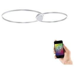 Q-Smart led ceiling light Q-Kate in silver tunable white...