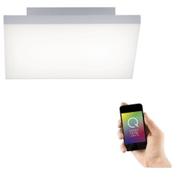 Q-Smart led ceiling light Q-Frameless in white rgbw incl....
