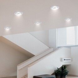 led recessed spotlight in white incl. 2 changeable covers