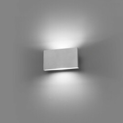 LED Außenwandleuchte Kaula in Silber 90x50x180 mm