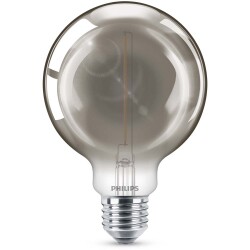 Philips led lamp replaces 11w, e27 Globe g93, grey, warm...