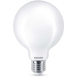 Philips led lamp replaces 60w, e27 Globe g93, white, warm...