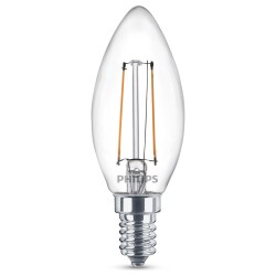 Philips led lamp replaces 25w, e14 bulb b35, clear, warm...