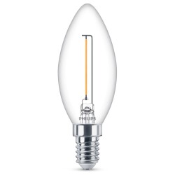 Philips LED Lampe ersetzt 15W, E14 Kerze B35, klar,...