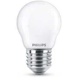 Philips led lamp replaces 60w, e27 drop shape p45, white,...