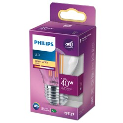 Philips LED Lampe ersetzt 40W, E27 Tropfenform P45, klar,...