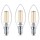 Philips LED Lampe ersetzt 40W, E14 Kerze B35, klar, warmweiß, 470 Lumen, nicht dimmbar, 3er Pack