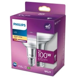Philips LED Lampe ersetzt 100W, E27 Reflektor R80,...