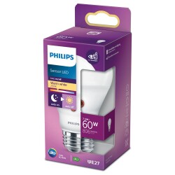 Philips LED Lampe mit Dämmerungssensor ersetzt 60W,...