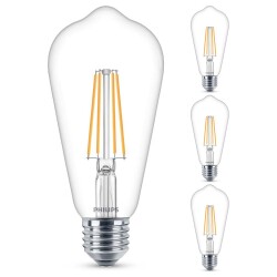Philips LED Lampe ersetzt 60W, E27 Edisonform ST64, klar,...