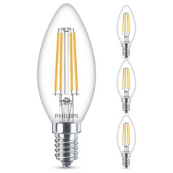 Philips LED Lampe ersetzt 60W, E14 Kerzenform B35, klar,...