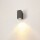 LED Wandleuchte Enola in Anthrazit und Transparent 6W 450lm IP65 eckig