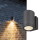 LED Wandleuchte Enola in Anthrazit und Transparent 10W 820lm IP65 rund