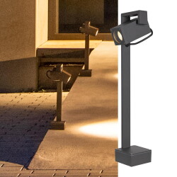 Path light Theo in anthracite and transparent gu10ip65 500mm