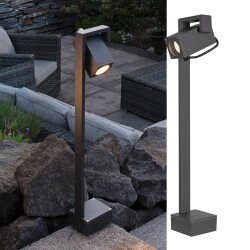 Path light Theo in anthracite and transparent gu10ip65 700mm