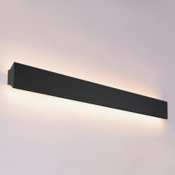 LED Wandleuchte Direto in Schwarz 20W 1760lm 900mm