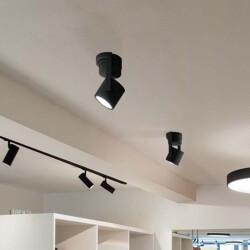 LED Wand- und Deckenspot Oculus in Schwarz und...