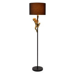 Monkey lamp Chimp in gold and black e27