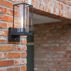 Wall light Flair vertical in anthracite e27 ip44 with...