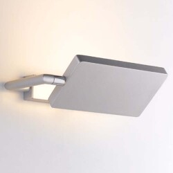 LED Wandleuchte Book in Silber 17W 1300lm IP20