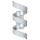 LED Wand- und Deckenleuchte Helix in Weiß und Silber 3x 3W 720lm IP20 300mm