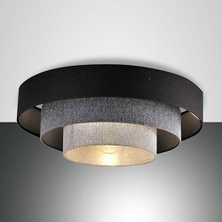 Ceiling lamp Brava in black and gray e27
