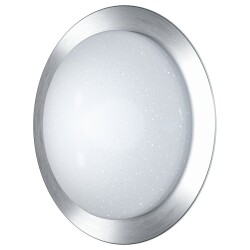 led wand- en plafondlamp Orbis in wit en zilver 35w 2000lm