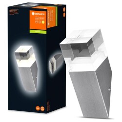 led wall lamp Endura in silver 4,5w 400lm ip44 angled