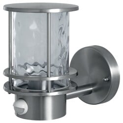 Wall light Endura in silver and transparent e27 ip44 with...