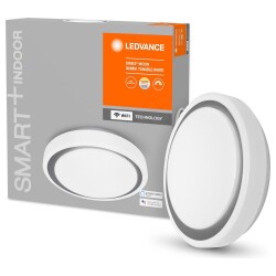 smart+ led ceiling light in white and grey 24w 2500lm 380mm