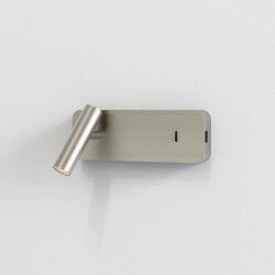 LED Wandleuchte Enna Surface USB in Nickel-matt mit Lesearm