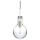 LED Pendelleuchte Elegance in Silber und Transparent 3x 2W 600lm E14 3-flammig