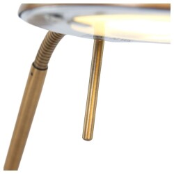 LED Tischleuchte Biron in Bronze und Weiß 6W 450lm