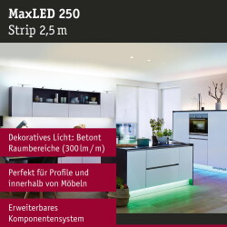 LED Strip MaxLED in Silber 17W 675lm RGBW 2500mm