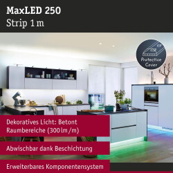 LED Strip MaxLED Erweiterung in Silber 7W 230lm IP44 RGBW...