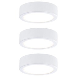 LED Aufbauleuchte Pukk in Weiß 3,5W 210lm 3er Set