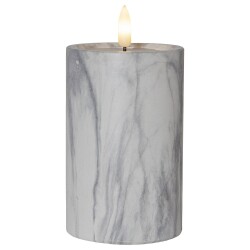 LED Kerze Flamme Marble in Grau 150x75mm