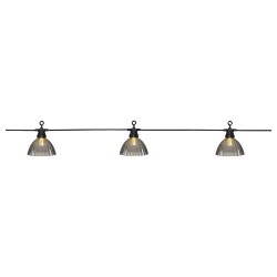 LED Party-Kette Circus Shade in Grau 12-flammig IP44
