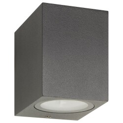 led wall light in graphite 2x 7w 928lm ip54