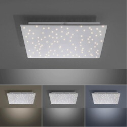LED Deckenleuchte Sparkle in Silber 18W 2050lm 450x450mm