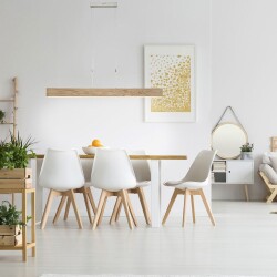 Q-Smart led pendant light Q-Timber in natural light and...